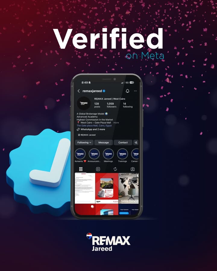 RE/MAX Jareed Meta Verified badge announcement